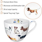 Cute Dog Mugs for Daily Coffee and Tea, Premium 20 oz Bone China Coffee Tea Hug Mug, Perfect Holiday, Birthday, and Christmas Gift for Dog Lovers, Designed in England by Harvest Green Studio - Image 4