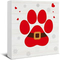 Farmhouse Christmas Decor, Christmas Decorations Indoor, Red Dog Paws by Oqtumes