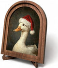 Christmas Duck Arched Table Sign, Vintage Farmhouse Shelf Decor by HPCHENG