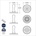 Nordic Ware Starry Night Cookie Stamps (Set of 3), Sturdy Cast Aluminium Cookie Stamp Set, Cookie Press Set Made in the USA, Sturdy and Durable Biscuit Maker Press Set - Image 5