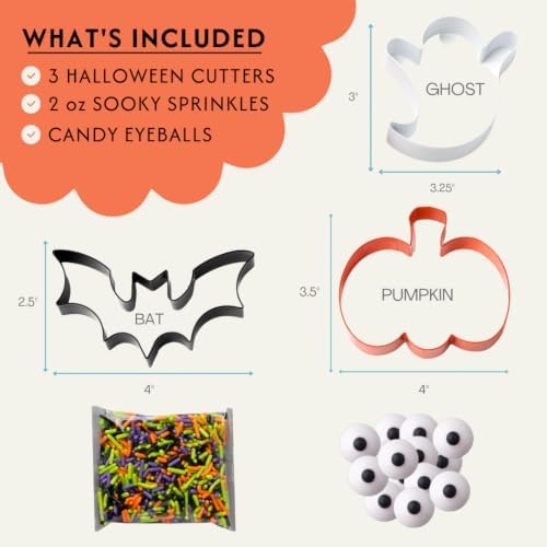 Sweets Indeed Halloween Cookie Cutters 3 Pack with Sprinkles, 2.25 ounces - Image 2