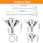 Kitchen Funnels for Filling Bottles, YGDZ 3pcs Small/Medium/Large Food Grade - Image 2