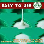Christmas Mini Candy Molds with Xmas Tree and Gingerbread Man Shaped, 152 Cavity Non-Stick Food Grade DIY Handmade Set for Gummy Jelly Dog Treat Wax Melt Gifts Baking Supplies - Image 4