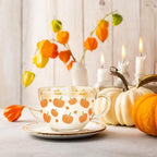 Sliner 6 Pcs Fall Pumpkin Coffee Mugs 16 oz Glass Irish Cups with Handle - Image 5