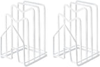 SUNFICON 2 Pack White Cutting Board Holder Rack Pot Pan Lids Holder Chopping by SUNFICON