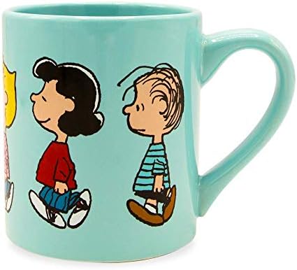 Silver Buffalo Peanuts Group Walk Featuring Charlie Brown, Snoopy, Woodstock, Linus, Sally, and Lucy Ceramic Mug, 14 Ounces by SilverBuffalo
