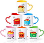 6 Dumpster Fire Coffee Mugs, It's Fine Ceramic Mug 10 Oz Colorful by Pickmesh