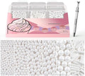 White Edible Cake Pearls Sprinkles with Claw Pen for Cake Decorating, 180g by Unknown