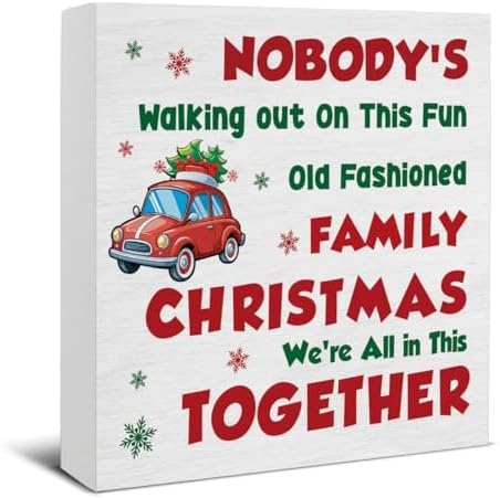 Funny Christmas Vacation Sign Decor, Christmas Decorations Indoor by Oqtumes