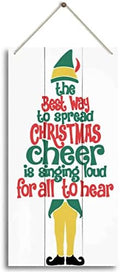 The Best Way To Spread Christmas Cheer, Winter Seasonal Wall Art Hanging Wooden Sign Merry Xmas Holiday Decorations for Home Outside Indoor by HiLus