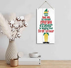 The Best Way To Spread Christmas Cheer, Winter Seasonal Wall Art Hanging Wooden Sign Merry Xmas Holiday Decorations for Home Outside Indoor - Image 2