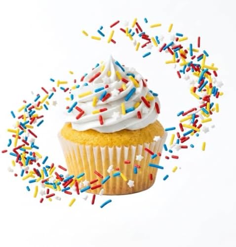 Manvscakes Sprinkles, Blue red and yellow Sprinkles, Super hero Parties, Sprinkle Mix for Cookies, Ice Cream, Cake and Cupcake Decorating - Image 3