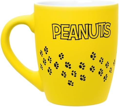 Silver Buffalo Peanuts Snoopy Paw Print Trail, Ceramic Mug, 25oz - Image 3