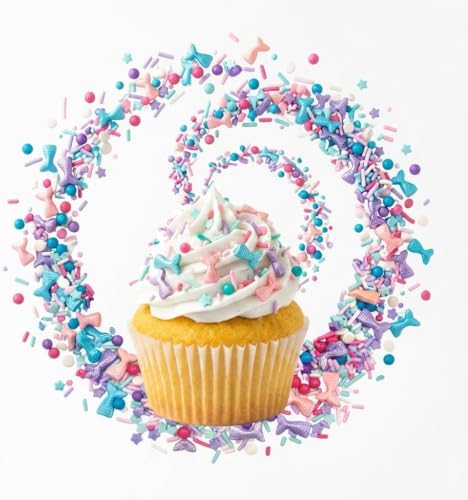 Manvscakes Sprinkles- Edible Cake and Cupcake Sprinkles with Assorted Shapes and Sizes for Parties, Blue pink and purple Mix for Cookies, Ice Cream, Cake and Cupcake Decorating, 4 oz (Mermaid) - Image 3