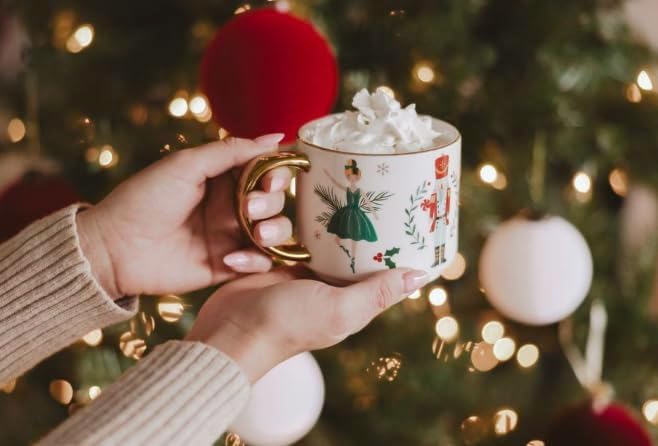 Sweet Water Decor Nutcracker Coffee Mug, 14oz China Christmas Mug with Gold Handle, Large Holiday Winter Cup for Coffee, Tea & Hot Chocolate, Stocking Stuffer Gifts for Women - Image 6