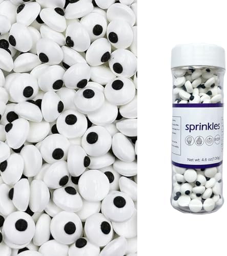 Weraru Small Candy Eyeballs Eye Ball Sweets Cake Cupcake Toppers Cookie Dessert Sprinkles Decorations Birthday Party Supplies 4.2Ounce by Weraru