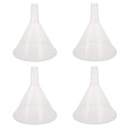 DEDC 4 Pack Clear Plastic Filter Funnel, Small Oil Funnels by DEDC