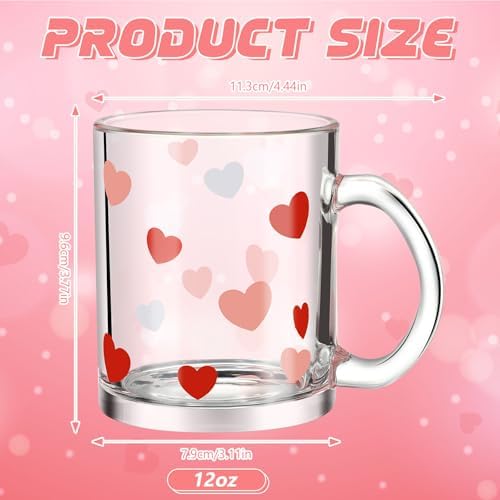 Maxcheck 6 Pack 12 oz Valentines Day Coffee Mugs with Handle - Image 3