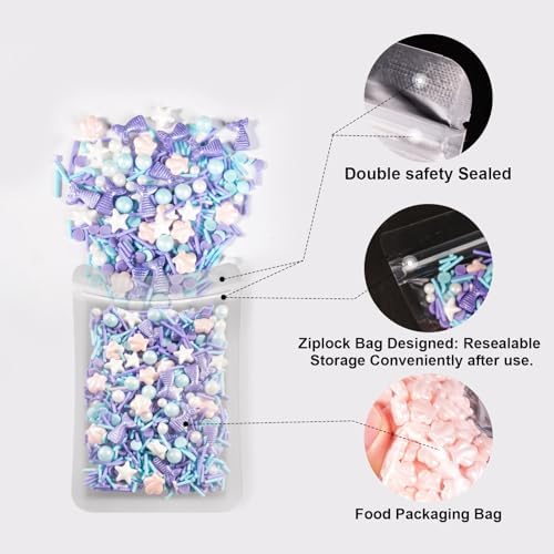 Mermaid Sprinkles, Edible Ocean Seashell Sprinkles for Cakes Cupcakes, 180g - Image 5