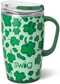 Swig Life 18oz Insulated Travel Mug with Handle & Lid, Lucky Leopard by SwigLife