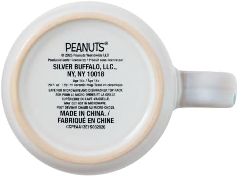 Silver Buffalo Peanuts Snoopy, Reactive Glaze Camper Mug, 20oz - Image 7