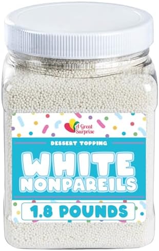 White Nonpareils Sprinkles, 1.8 lb Bulk Candy for Cakes and Cupcakes - Image 5
