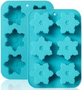 HKNMTT Snowflake Christmas Silicone Mold 12 Cavity for Holiday Soap Chocolate Cocoa Bomb Ice Candy Oreo Covered Jello Xmas Winter Wax, Oven Safe Baking Frozen Food Grade Moulds DIY Candle Craft Set by HKNMTT