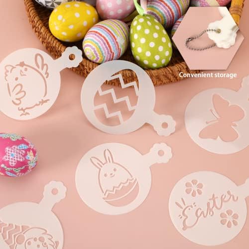 Easter Cookie Stencils 36 Reusable Egg Bunny Coffee Dessert Decor Templates - Image 3