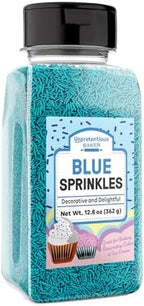 Unpretentious, Blue Sprinkles Jimmies, 12.8 Oz by Unpretentious