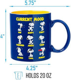Silver Buffalo Peanuts Snoopy Current Mood Emotions, Ceramic Mug, 20oz - Image 2