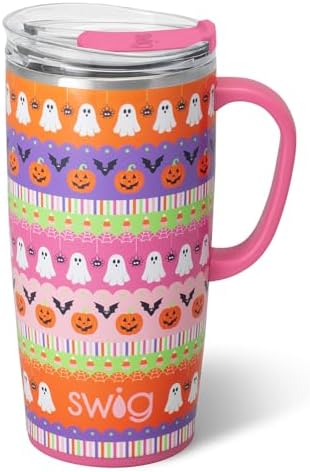 Swig Life 22oz Insulated Travel Mug with Handle & Lid, Trick or Treat by SwigLife
