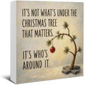 Christmas Tree Home Decor, Inspirational Quotes Christmas Wooden Sign by EUDOSI