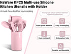 HaWare 11 PCS Silicone Cooking Utensils Set, Heat Resistant Kitchen Utensils - Image 3