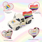 Pride Rainbow Truck Decor, LGBTQ Pride Month Decorations, Tiered Tray Decor, Love is Love Tabletop Centerpiece, Rustic Farmhouse Rainbow Home Kitchen Party Decor - Image 5