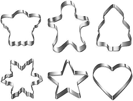 YXClife Christmas Cookie Cutter Set - Gingerbread Man, Snowflake, Christmas Tree, Heart, Star, Angel - 18 Piece Christmas Cookie Cutters, Cookie Cutters Christmas Shapes for Holiday Winter Baking - Image 7