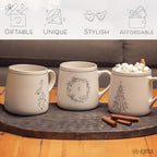 Karma Gifts, Winter White Mug, Pinecone, 18 OZ - Image 6