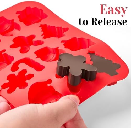 Christmas Chocolate Silicone Molds for Baking, 4 PCS - Image 5