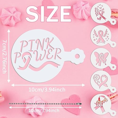 JULBEAR 36pcs Breast Cancer Awareness Cookie Stencils for Baking Party - Image 2