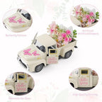 Mothers Day Spring Butterfly Truck Decor, Pink Spring Floral Truck Decorations for Home, Mini Wildflowers Truck Tiered Tray Decor, Rustic Farmhouse Kitchen Tabletop Decorations for Office - Image 6