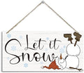 Let it Snow Sign, Christmas Hanging Wood Sign, Winter Decorative Wall Signs, Rustic Winter Wooden Door Signs, Farmhouse Outdoor Wood Christmas Decor, Xmas Wall Alt 6x12 Inches by Unknown