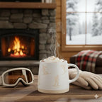 Abbott Collection Wide Base Mug with Skiers - Image 2