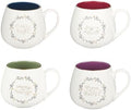 Christian Art Gifts Novelty Four Piece Ceramic Christmas Coffee Mug Set by ChristianArtGifts