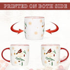 YHRJWN Christmas Coffee Mug Set of 4, Ceramic Tree Mug for Kids Women, Gift Set, Merry Xmas Gifts Ornaments, 11 Oz - Image 6