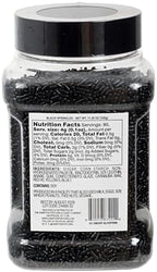 Black Sprinkles Jimmies 11.28 oz, Black Sprinkles For Cake Decorating, Cake Sprinkles, Sprinkles For Baking, Ice Cream & More, The Hampton Candy Company - Image 2