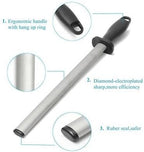 Kota Japan 12 in. Diamond Carbon Steel Professional Knife Sharpener Rod | - Image 3
