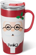 Swig Life 22oz Insulated Travel Mug with Handle & Lid, Mr Claus by SwigLife