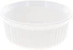 CorningWare FS5 1.5qt/1.4L Round French White Casserole Dish & G-5C 1.5qt - Image 3