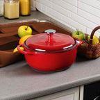 Lodge 4.5 Quart Enameled Cast Iron Dutch Oven - Image 2