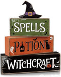 4 Pcs Hocus Pocus Decor, Vintage Halloween Decorations Indoor Table Sign by Golibra