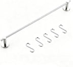 NEWRAIN Pot Rack Wall Mounted, 21 inch Hanging Pot and Pan Hanger, Stainless - Image 6